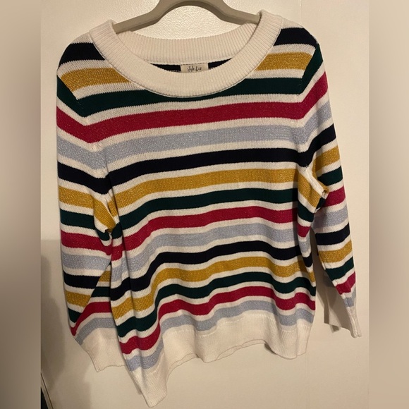 Style & Co Plus Size Stripe Pullover Sweater, 2X - Picture 1 of 7